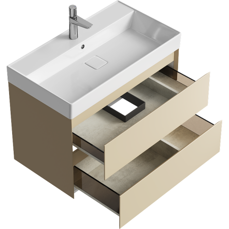 Тумба под раковину Aqwella Y GE01082MD 80х50 подвесная цвет бежевый
