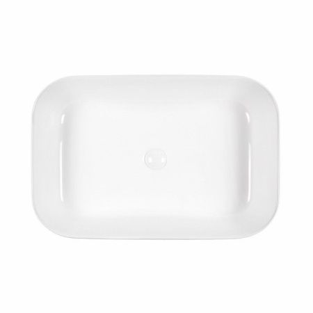 Раковина из сантехнического фарфора Bond Cube S54-600 60х40 накладная цвет белый без отверстий под смеситель