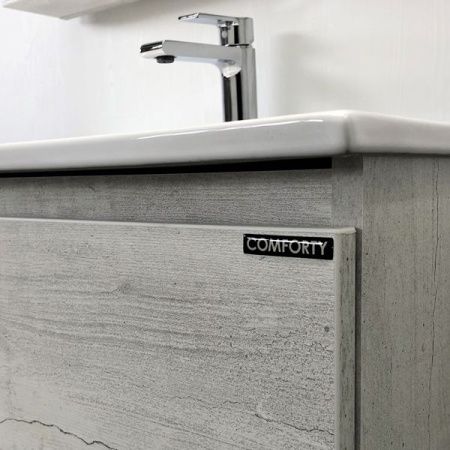 Тумба с раковиной Comforty Верона 00004137102CF 80х50 напольная цвет серый