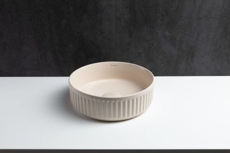 Раковина керамическая Allen Brau Fantasy 4.11032.IV 40х40 накладная цвет бежевый без отверстий под смеситель