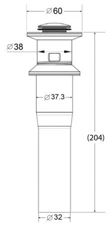 Донный клапан BelBagno BB-PCU-02-IN серый