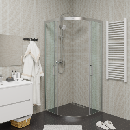 Душевой уголок Cerutti SPA VIVA90 N 90х90 стекло прозрачное профиль хром глянцевый без поддона