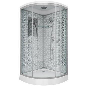 Душевая кабина Niagara Luxe 7702W 100х100 четверть круга с крышей ориентация универсальная Душевая кабина Niagara Luxe 7702W 100х100 четверть круга с крышей ориентация универсальная