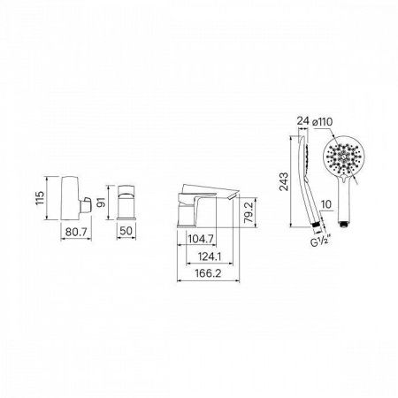 Смеситель для ванны IDDIS Cloud CLOSB30i07 на борт ванны белый