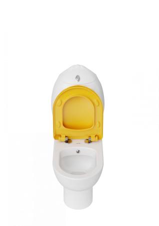 Чаша унитаза напольная Creavit DUCKY DC360-00CB00E-0000 цвет белый без бачка без сиденья душевой смыв