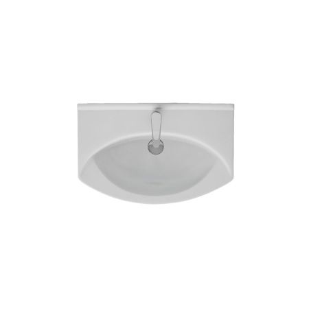 Раковина керамическая Dreja Laguna 192529 70х40 подвесная цвет белый 1 отверстие под смеситель