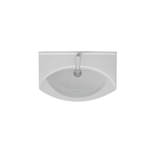 Раковина керамическая Dreja Laguna 192529 65х42 подвесная цвет белый 1 отверстие под смеситель - фото 4