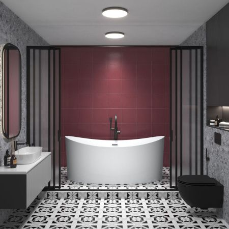 Ванна акриловая Wellsee Cerulean 231001000 175х80 отдельностоящая асимметричная с ножками