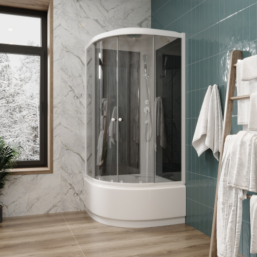 Душевая кабина Parly Classic EC921 90х90 четверть круга с крышей - фото 2