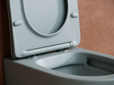 Унитаз подвесной Ceramica Nova BALEARICA CN6000MH антрацит матовый с сиденьем микролифт безободковый душевой смыв Унитаз подвесной Ceramica Nova BALEARICA CN6000MH антрацит матовый с сиденьем микролифт безободковый душевой смыв