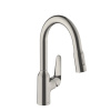 Смеситель для кухни Hansgrohe Focus 71801800 на мойку вороненая сталь