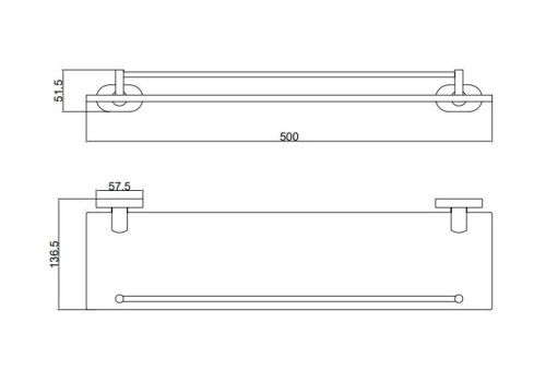Полка в ванную комнату BELZ B90007 - фото 2