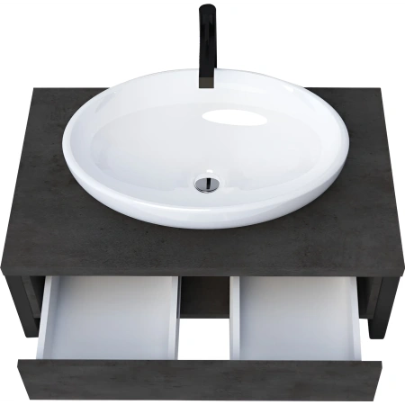 Тумба под раковину 1MarKa Grunge Loft У85848 80х50 подвесная цвет серый