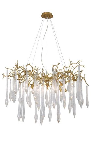 Люстра подвесная Crystal Lux Reina (Реина) REINA SP8 D1000 GOLD PEARL - фото 2
