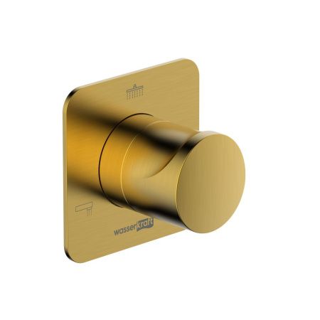 Переключатель на 3 выхода Wasserkraft Havel 3600 A283 встраиваемый в стену золото
