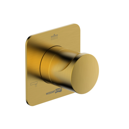 Переключатель на 3 выхода WasserKRAFT Havel 3600 A283 встраиваемый золото - фото 2