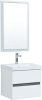 Тумба под раковину Aquanet Беркли 00254288 49х39х42 подвесная цвет белый/темное дерево