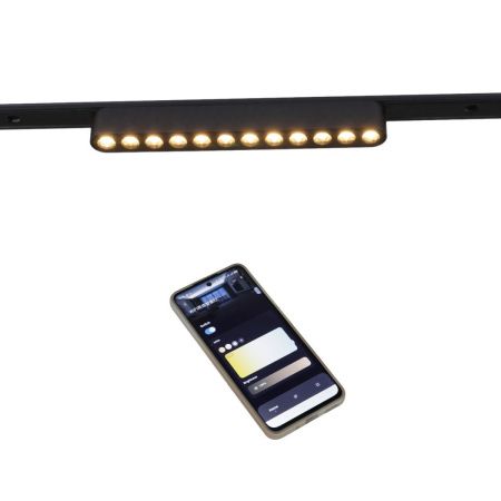 Трековый магнитный светильник Reluce 13002-9.3-001UR magnetic LED12W BK CCT+SMART