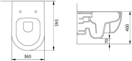 Чаша унитаза подвесная Allen Brau Priority 4.31001.AN цвет черный без сиденья безободковая каскадный смыв