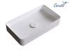 Раковина из сантехнического фарфора Cerutti SPA CR0053 70х40 накладная цвет белый без отверстий под смеситель