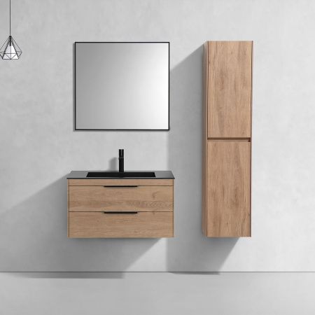 Тумба под раковину Vincea Chiara 2D VMC-2C2800NO 80х50 подвесная цвет коричневый