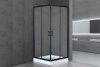 Душевой уголок Royal Bath HP RB80HP-T-BL 80х80 стекло прозрачное профиль черный с поддоном