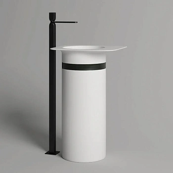 Раковина из искусственного камня Salini NINFEA 130221M 45х54 напольная цвет белый без отверстий под смеситель Раковина из искусственного камня Salini NINFEA 130221M 45х54 напольная цвет белый без отверстий под смеситель