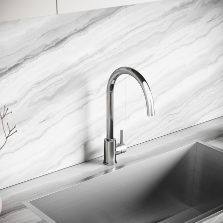 Смеситель для кухни Sancos Stainless SC12001SS на мойку нержавеющая сталь