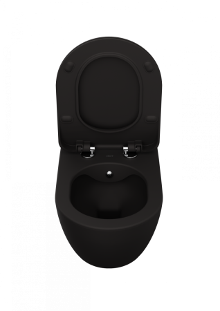 Чаша унитаза подвесная Creavit Free FE322-00SM00E-0000 цвет черный без сиденья душевой смыв