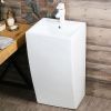 Раковина из сантехнического фарфора Melana B143-805 50х40 напольная цвет белый 1 отверстие под смеситель