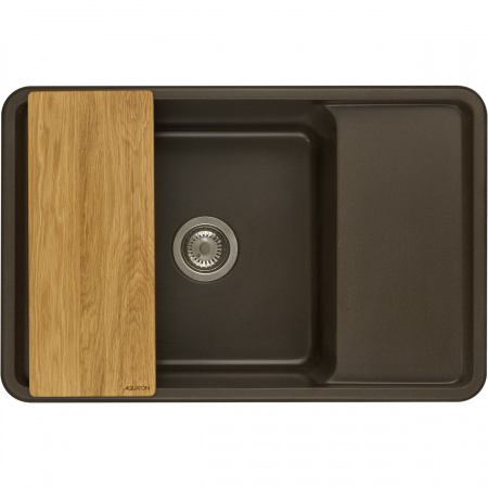 Кухонная мойка Aquaton Беллис 1A725032BS280 78х51 цвет коричневый поверхность матовая