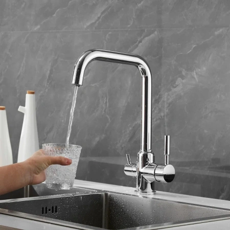 Смеситель для кухни Shevanik S268 на мойку хром