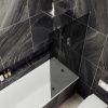 Душевая шторка на ванну Maybah Glass MGV-80-5у 60х140 стекло тонированное профиль хром ориентация универсальная