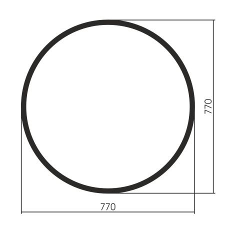Зеркало Abber AG6201B 80х80