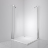 Боковая стенка BelBagno LUCE LUCE-20-FIX-P-Cr 20x195 стекло матовое профиль хром
