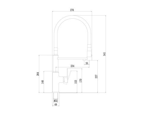 Смеситель для кухни Savol S-L1809H-01 на столешницу черный - фото 2