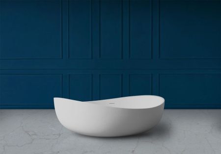 Ванна из искусственного камня Abber Stein AS9639 180х110 отдельностоящая овальная с ножками