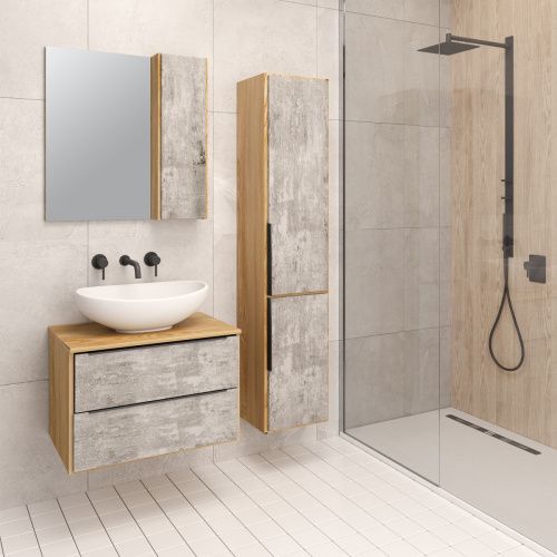 Зеркало-шкаф RUNO Мальта 00-00001102 70х75 подвесной цвет черный - фото 3