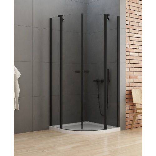 Душевой уголок New Trendy NEW SOLEO Black K-0540 100х100 стекло прозрачное профиль черный без поддона - фото 2