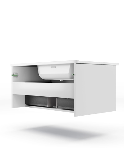 Тумба под раковину La Fenice Terra FNC-01-TER-B-80 79х45х35 подвесная цвет белый матовый - фото 3