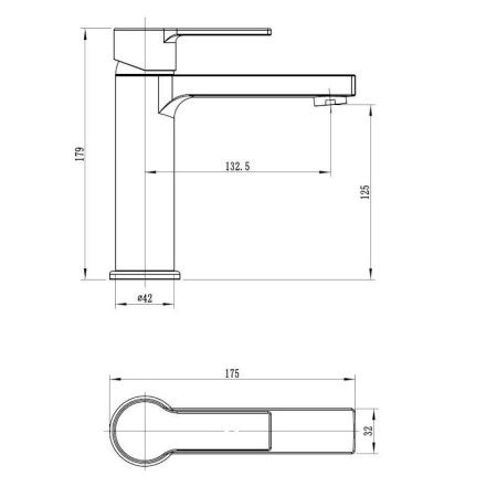 Смеситель Voda RF26 на раковину хром
