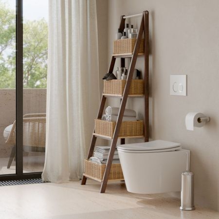 Комплект унитаз с инталляцией и клавишей смыва Iberica Blanca BURGOS ALTO IB.001M.BRA.234.821