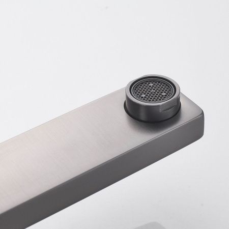 Смеситель для раковины Shevanik S9611T на столешницу оружейная сталь