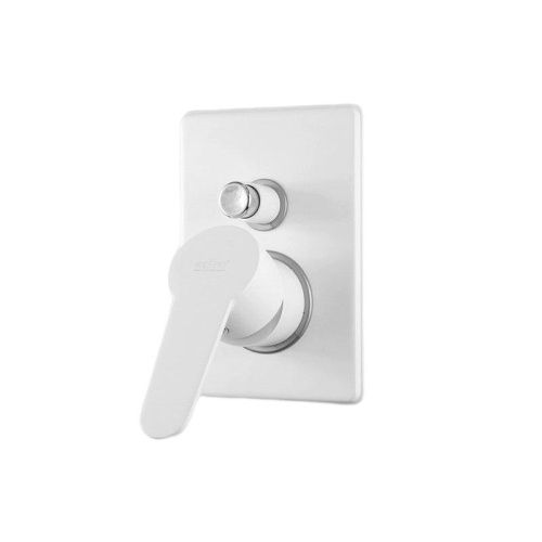 Смеситель для ванны и душа Webert Sax Evolution SE860101740 встраиваемый в стену белый - фото 5