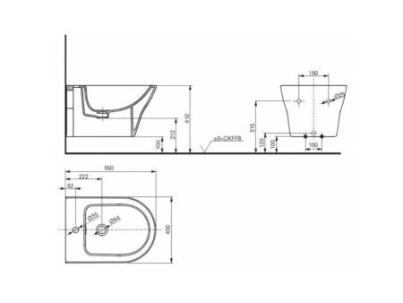 Биде подвесное Toto BW10045G1 цвет белый