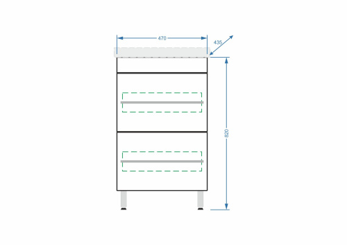 Тумба под раковину Stella Polar Ванесса SP-00000217 47х44х82 цвет белый - фото 2
