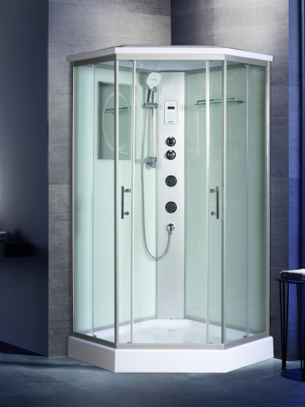 Душевая кабина WeltWasser WW500 10000003284 90х90 пятиугольная с крышей ориентация универсальная