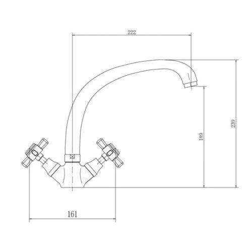 Смеситель для кухни Fashun A4224 на мойку хром - фото 3
