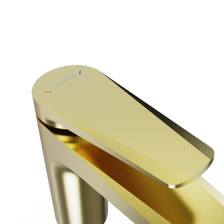 Смеситель Tokito KIN TOK-KIN-1011 на раковину брашированное золото