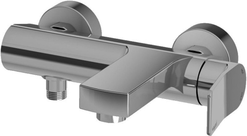 Смеситель для ванны с душем Paffoni Tilt TI022ST настенный сталь
